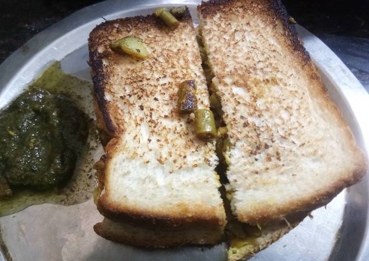 Simple Way to Make Ultimate Leftover Sabji sandwich