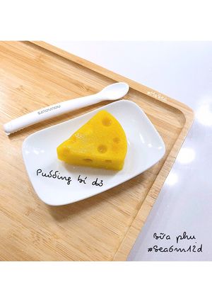 Hình của món Pudding bí đỏ.