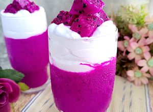 Foto resep Float Delight Dragon Fruit Juice
