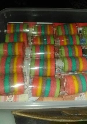 Foto resep Bolu gulung mini pelangi.enak pas di gulung gk patah.mulus