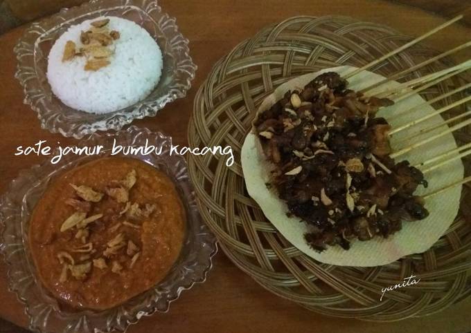 Resep: Sate Jamur Bumbu Kacang Murah