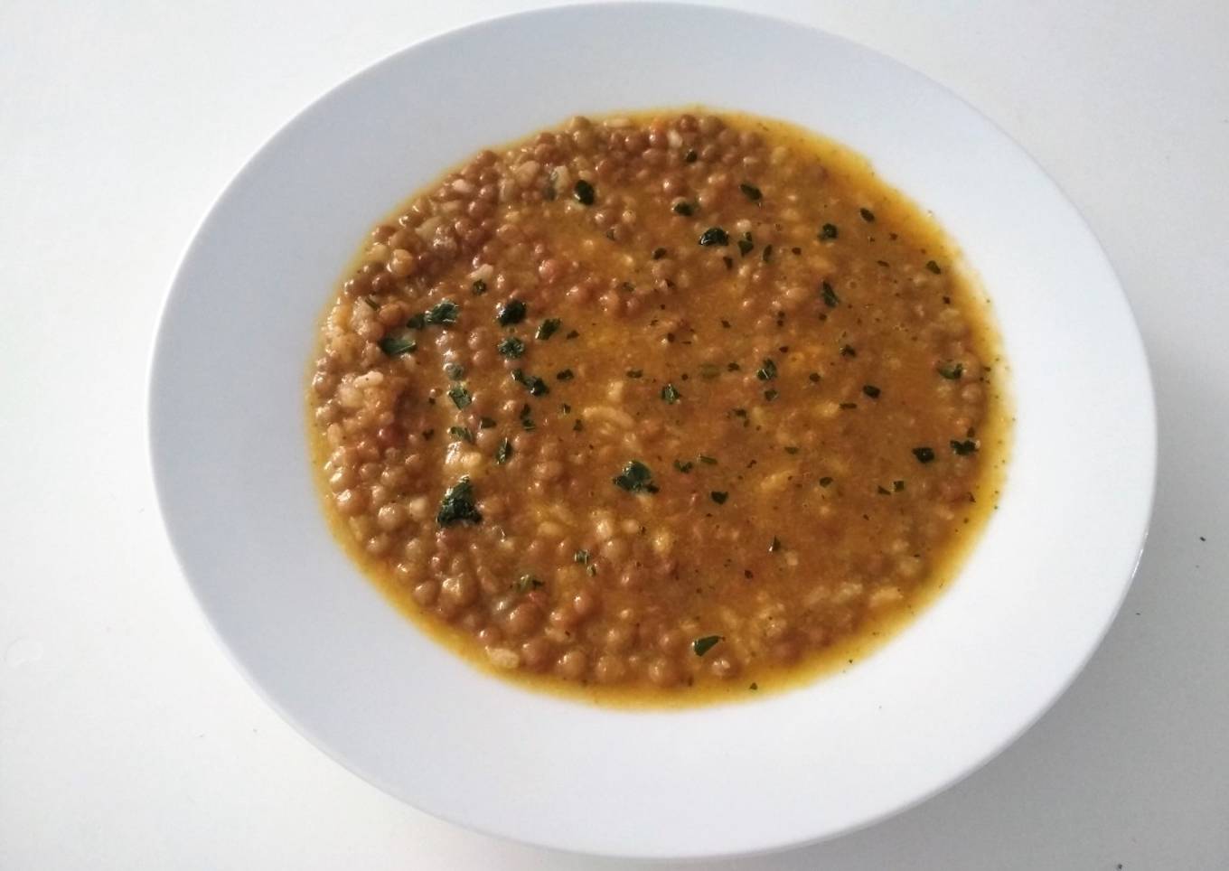 Lentejas enriquecidas con arroz y verduras