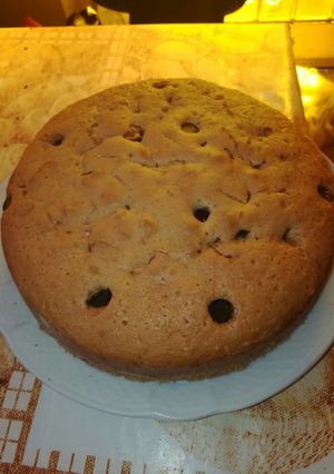 Una foto de Torta de vainilla con chips de chocolate