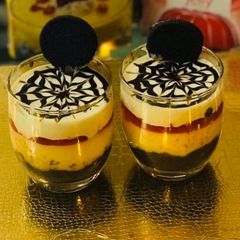 A picture of Vanilla custard trifle.