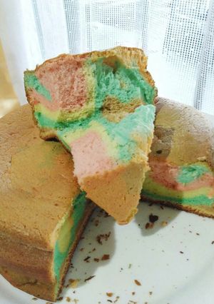 Foto resep Rainbow Chiffon Cake