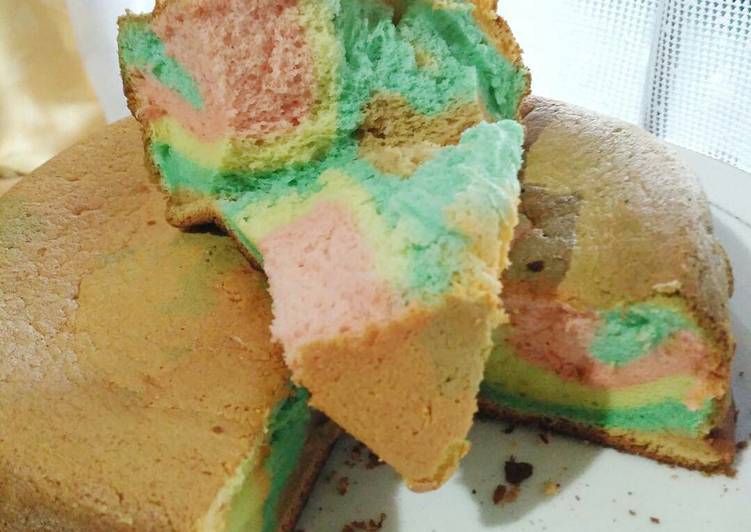 Resep Rainbow Chiffon Cake yang Enak