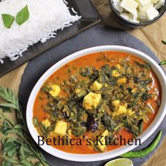 A picture of Palak Paneer in Coconut Milk.