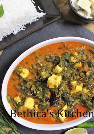A picture of Palak Paneer in Coconut Milk.