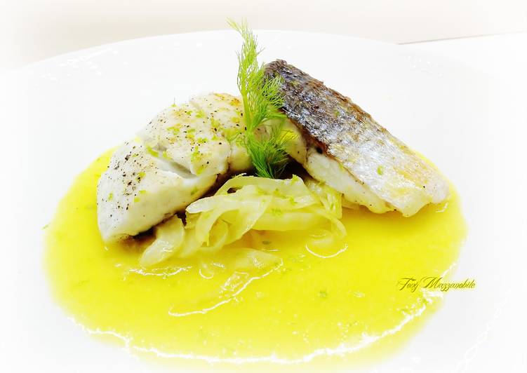 Orata con finocchio saltato e salsa di arance