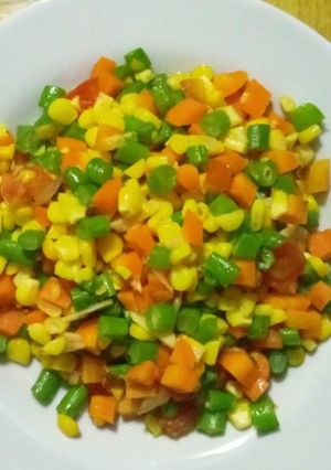 Foto resep Cah sayuran (wortel, buncis, jagung)