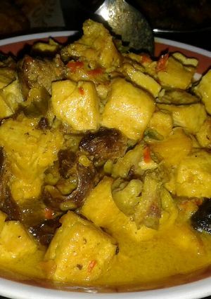 Foto resep Tahu ampela kuah santan pedas