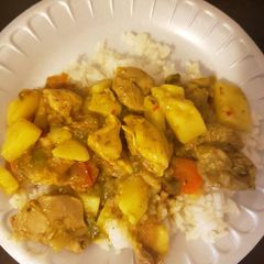 Jamaican Style Curry Chicken A picture of Jamaican Style Curry Chicken.