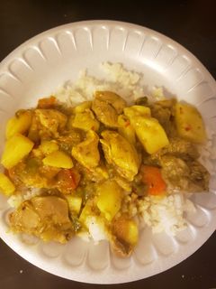 A picture of Jamaican Style Curry Chicken.