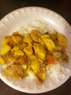 A picture of Jamaican Style Curry Chicken.