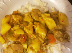 A picture of Jamaican Style Curry Chicken.