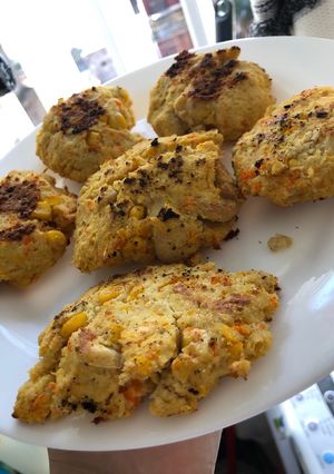 Una foto de Hamburguesas de pollo rápidas y SANAS