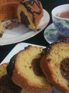 عکسی از دستور کیک دورنگ 🍰