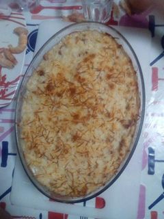 Una foto de Coliflor gratinada con jamón
