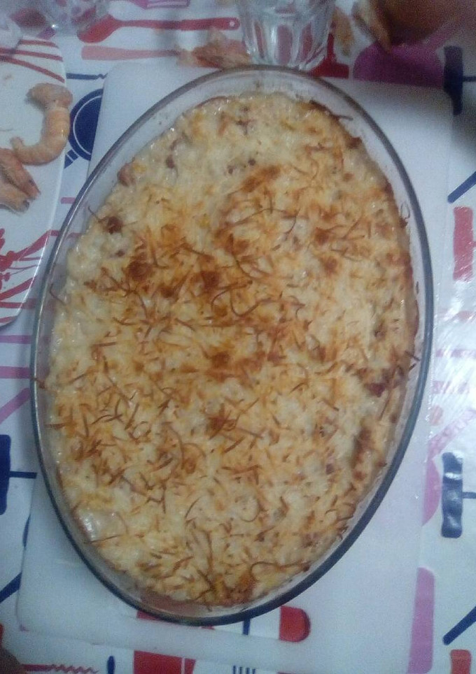 Una foto de Coliflor gratinada con jamón