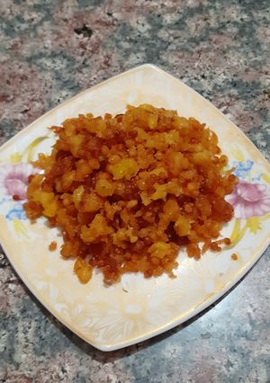 A picture of Meethi Boondi.