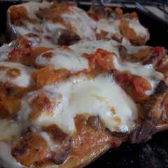 A picture of Zapallo calabaza relleno.