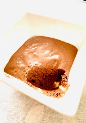 Une photo de La mousse au chocolat sans lactose 🍫 - de 100 cal !