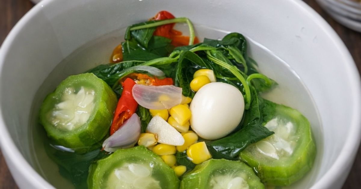 Sayur Bening Bayam Gambas (Oyong)