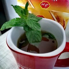A picture of Qahwa(mint tea).