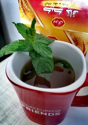 A picture of Qahwa(mint tea).