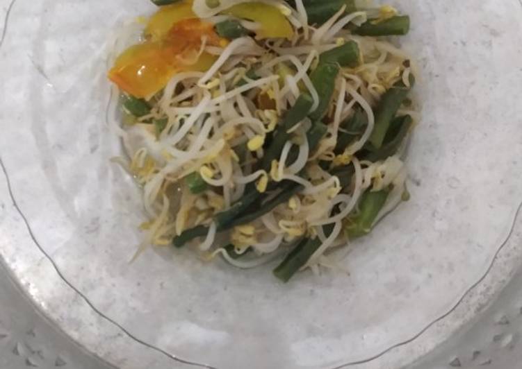 Tumis tauge dan kacang panjang praktis