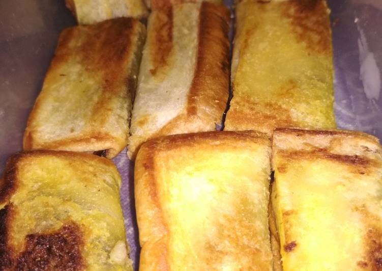 Roti tawar pisang coklat mesis