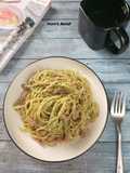 Spinach matcha carbonara