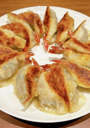 A picture of Whole Shrimp Pan-Fried Dumplings.
