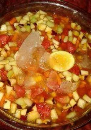 Foto resep Es buah Mix (bener2 100persen buah tampah campuran nutrijell) :D