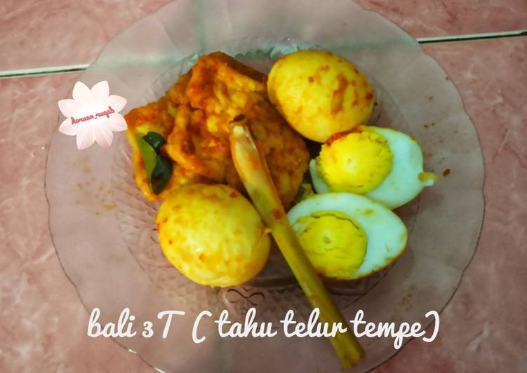 Bagaimana Menyiapkan Bali 3T (tahu telur tempe) yang Menggugah Selera