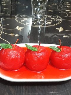عکسی از دستور دسر سیب ژله