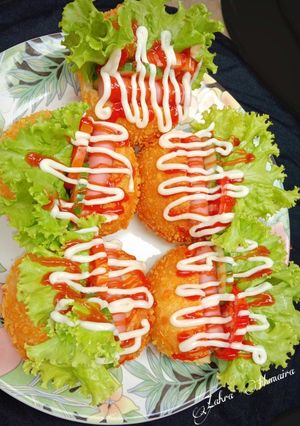 Foto resep Donat Burger/Donat Sosis