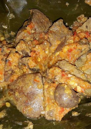 Foto resep Pepes ati ayam pedas