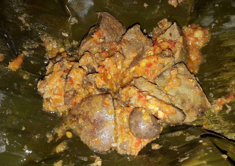 Resep Pepes ati ayam pedas yang nikmat