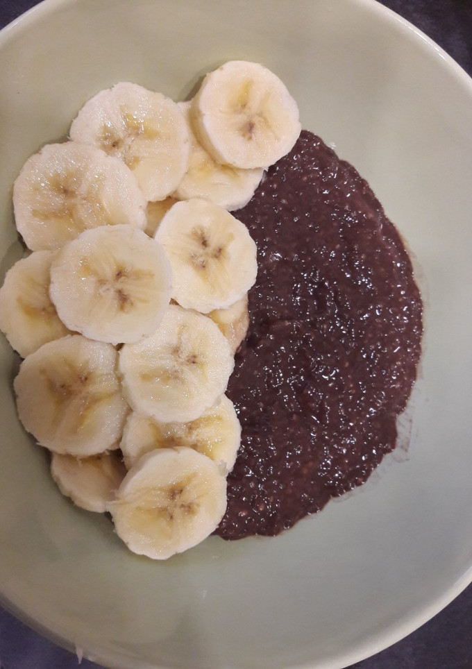 Una foto de Chía pudding cacao-plátano