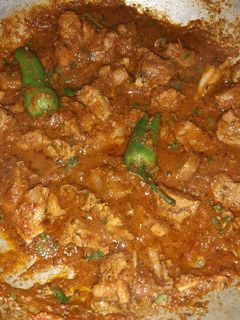 A picture of Chatpatti mutton karhai.