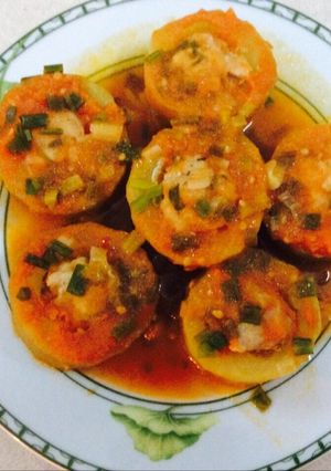Hình của món Bí xanh độn thịt.