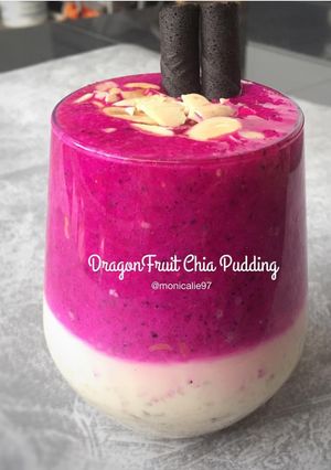 Foto resep Dragon Fruit Chia Pudding