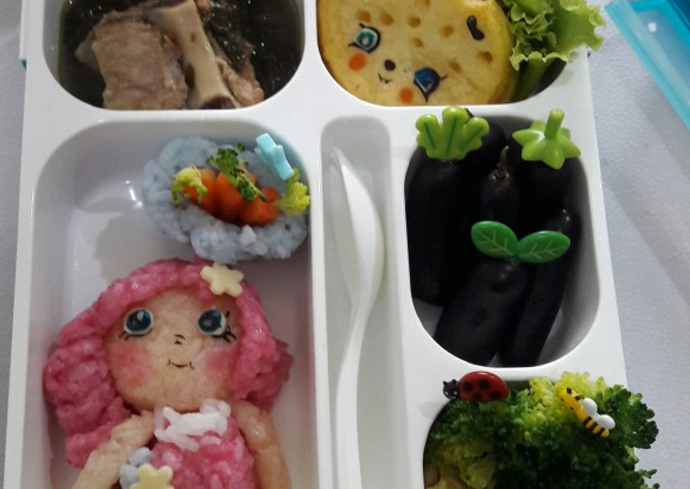 Mommy bento shopkins bakut sayur asin