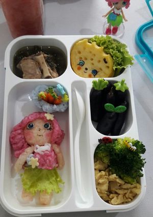Foto resep Mommy bento shopkins bakut sayur asin