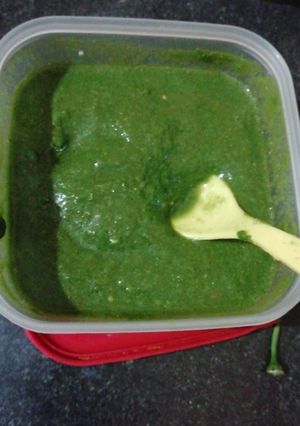 A picture of Mint chutney.
