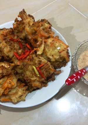 Foto resep Bakwan Sayur Sambal Kacang
