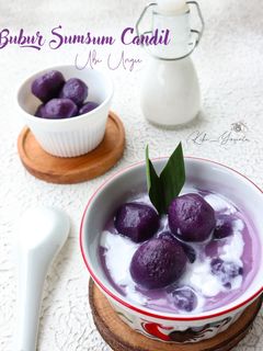 Foto resep BUBUR SUMSUM CANDIL UBI UNGU #GLUTENFREE