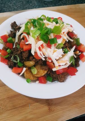 A picture of Taco Spuds 🥔🌮.