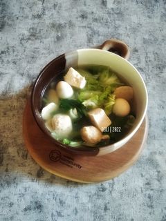 Foto resep Sup Sawi Bakso Tahu Telur Puyuh